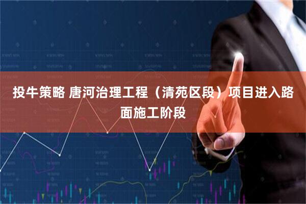 投牛策略 唐河治理工程（清苑区段）项目进入路面施工阶段